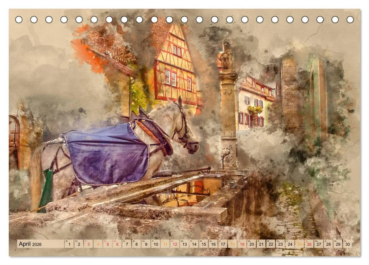 Bild: 9783457880883 | Romantische Städte - Rothenburg ob der Tauber (Tischkalender 2026...