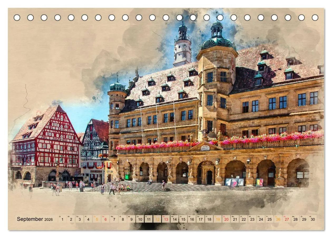 Bild: 9783457880883 | Romantische Städte - Rothenburg ob der Tauber (Tischkalender 2026...