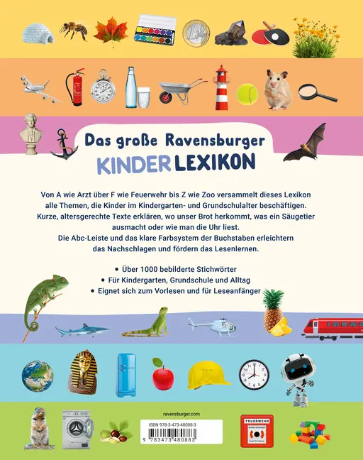 Bild: 9783473480883 | Ravensburger Lexika - Das große Ravensburger Kinderlexikon von A bis Z