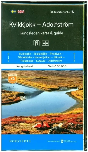 Cover: 9789113100883 | Kvikkjokk Adolfström Kungsleden 4 | Kungsleden Map &amp; Guide | 2019