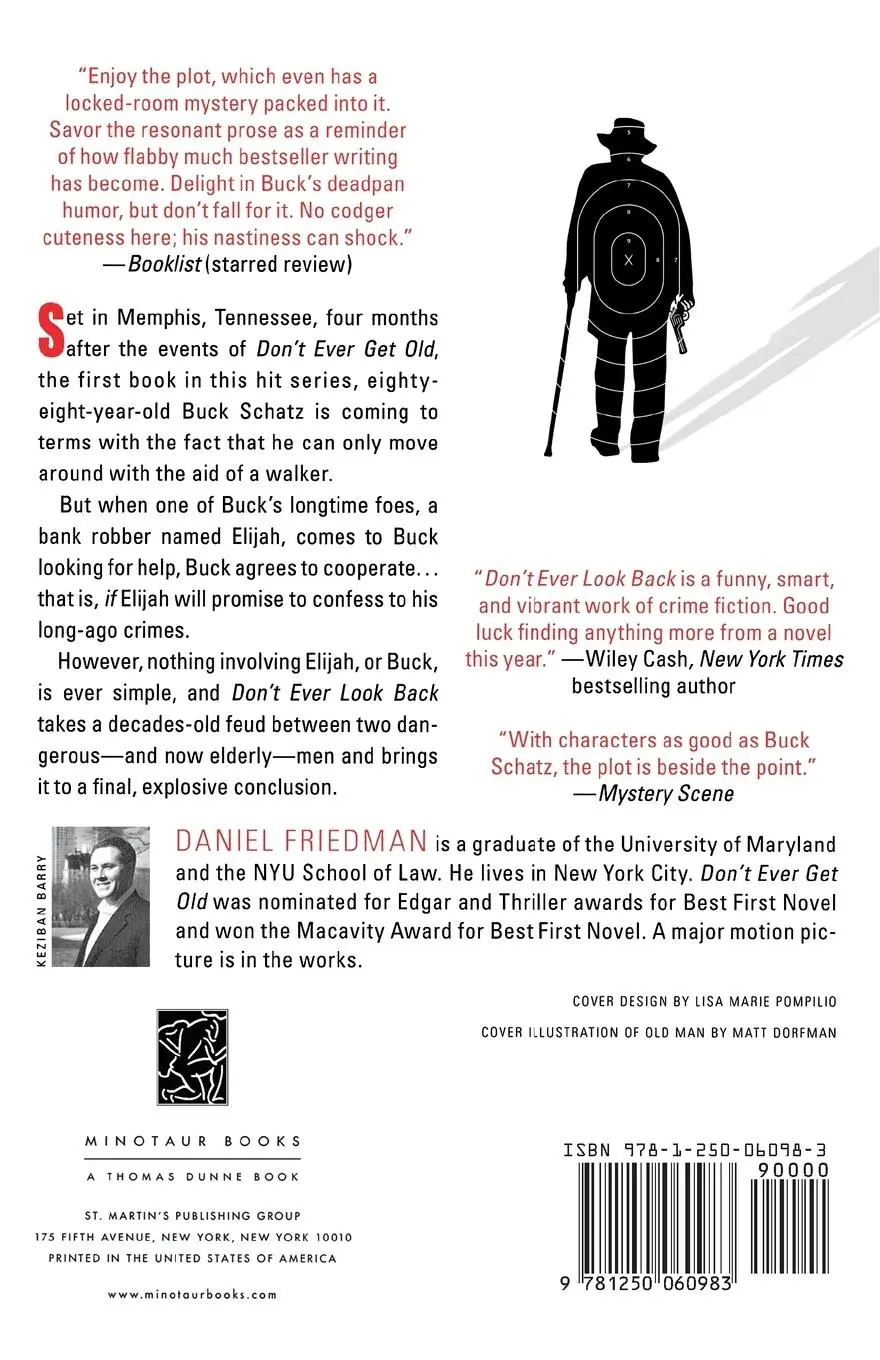 Rückseite: 9781250060983 | Don't Ever Look Back | A Mystery | Daniel Friedman | Taschenbuch | VI