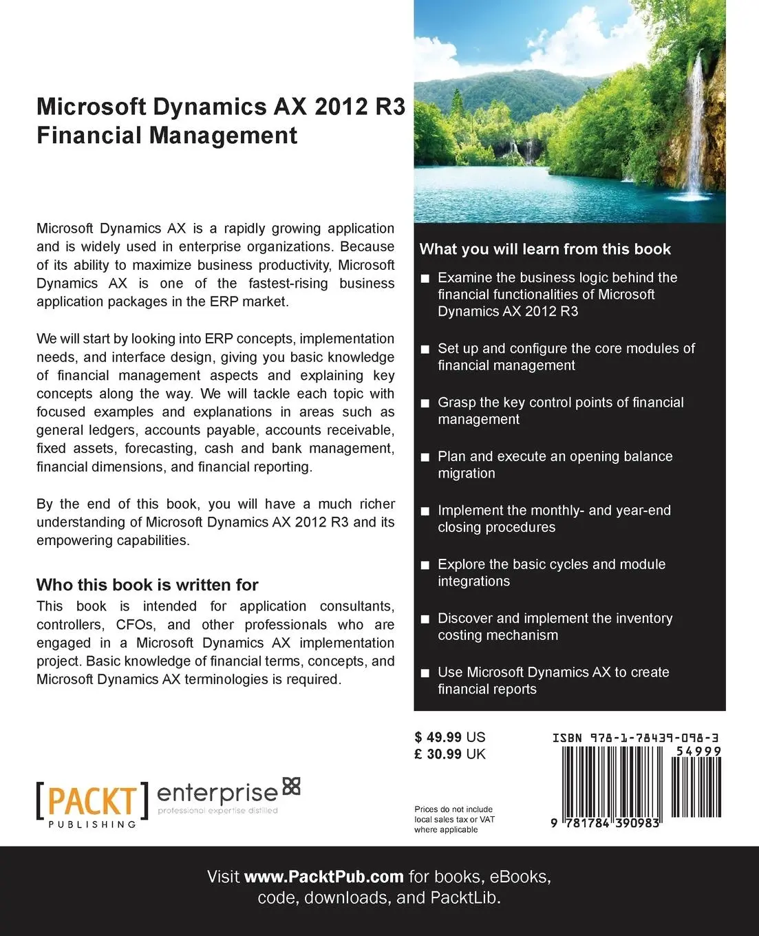 Rückseite: 9781784390983 | Microsoft Dynamics AX 2012 R3 Financial Management | Mohamed Aamer