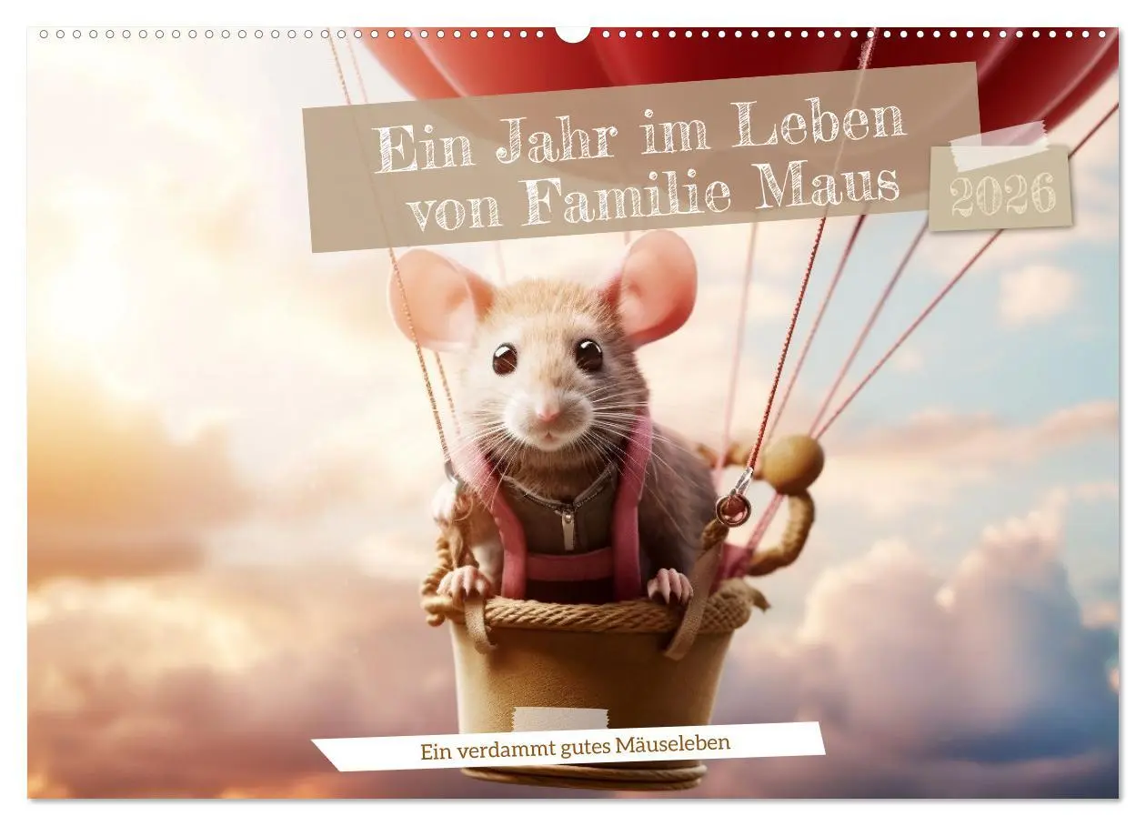 Cover: 9783457490983 | Ein Jahr im Leben von Familie Maus (Wandkalender 2026 DIN A2 quer),...