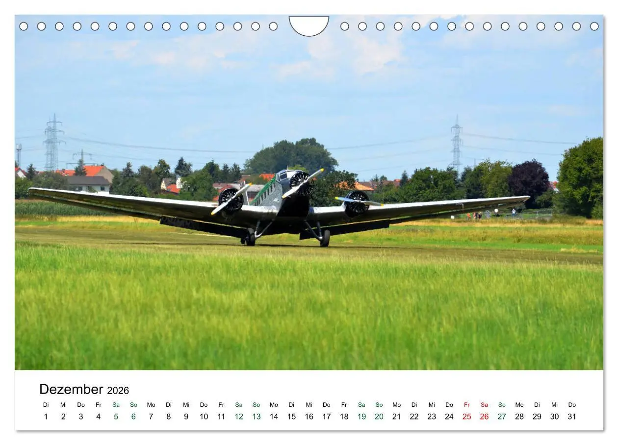 Bild: 9783457870983 | Junkers Ju 52 Die Legende (Wandkalender 2026 DIN A4 quer), CALVENDO...