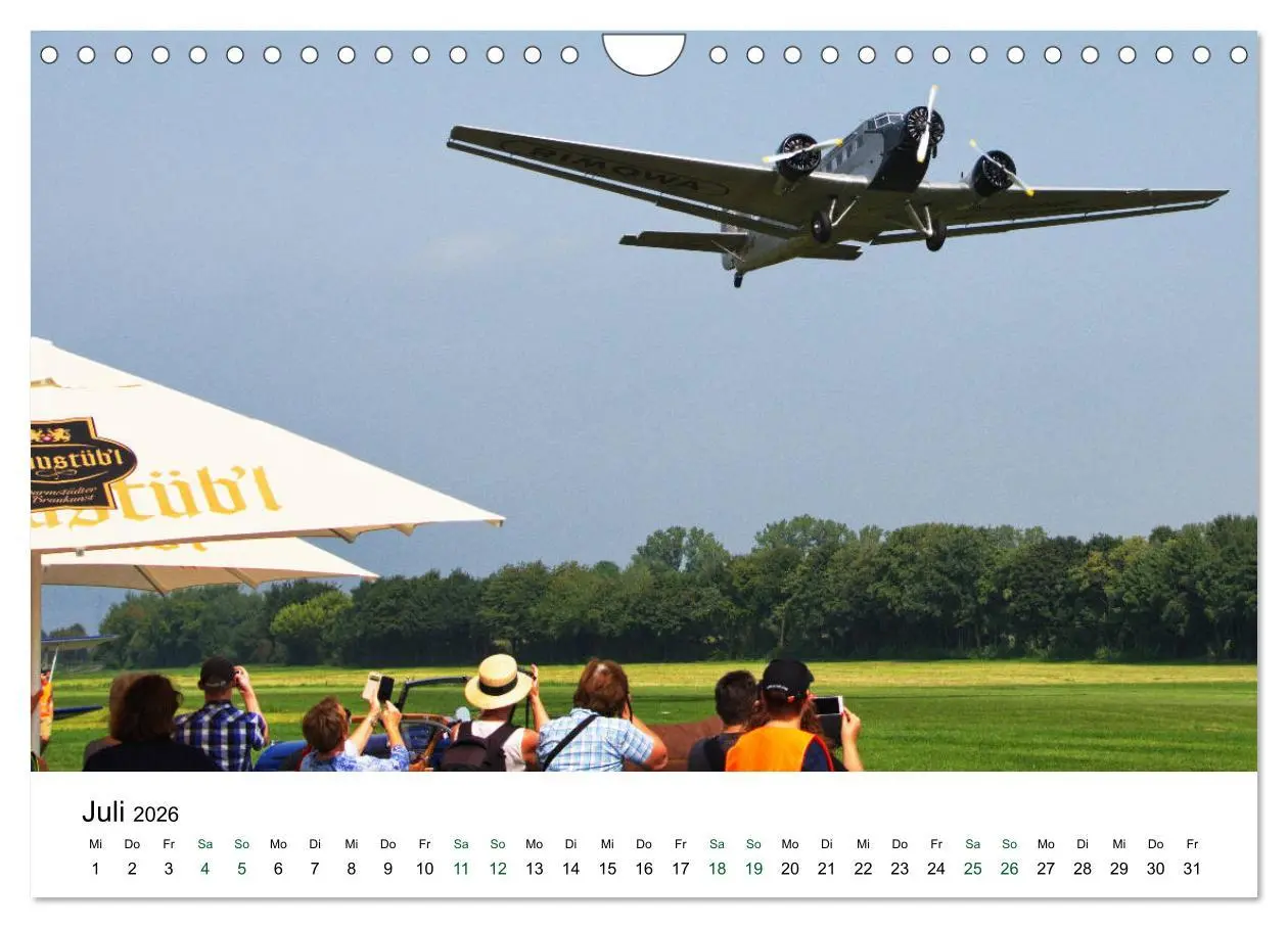 Bild: 9783457870983 | Junkers Ju 52 Die Legende (Wandkalender 2026 DIN A4 quer), CALVENDO...