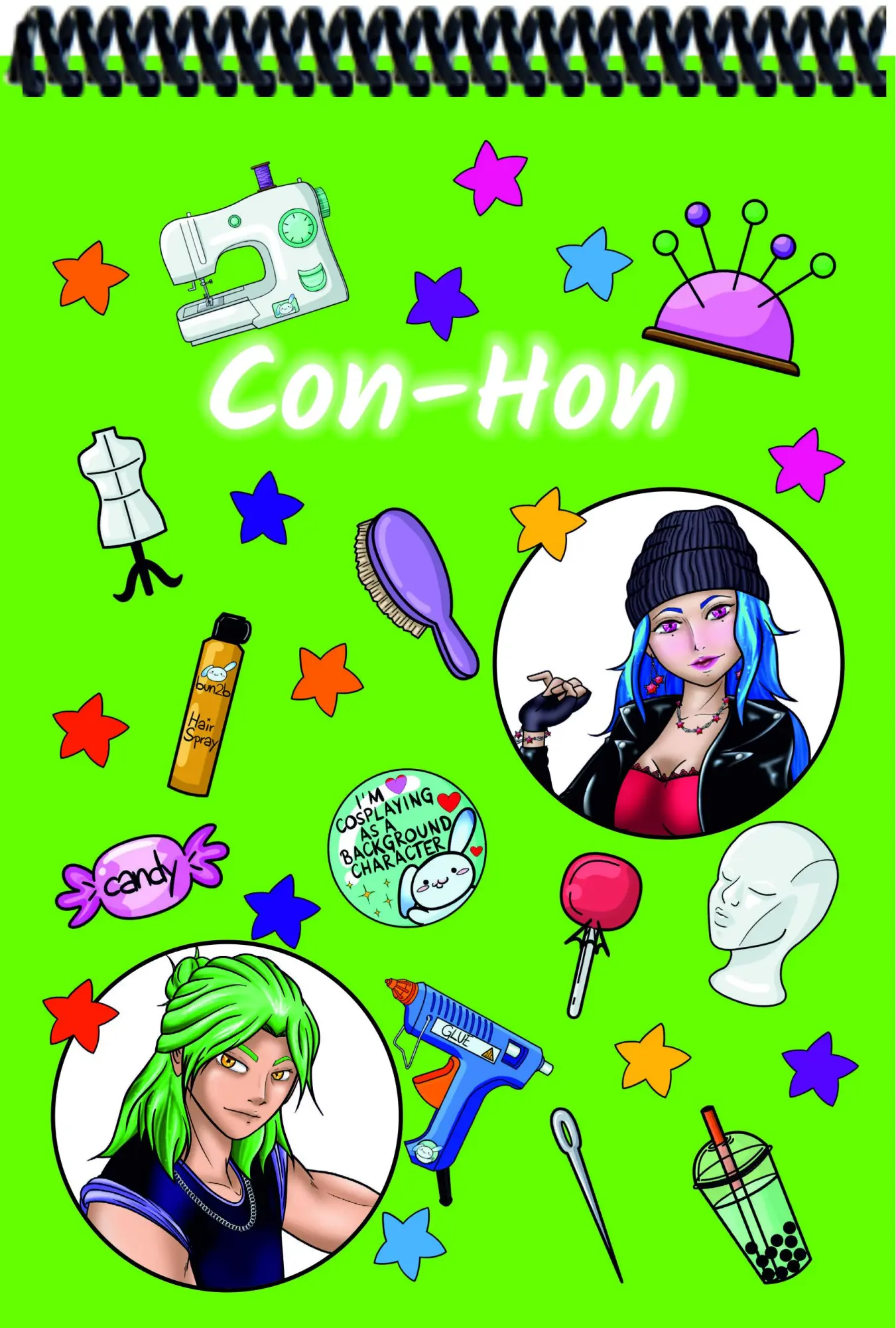 Cover: 9783968400983 | Con-Hon | Das Autogrammbuch für alle Cosplayer, grün | E&amp;Z Verlag Gmbh