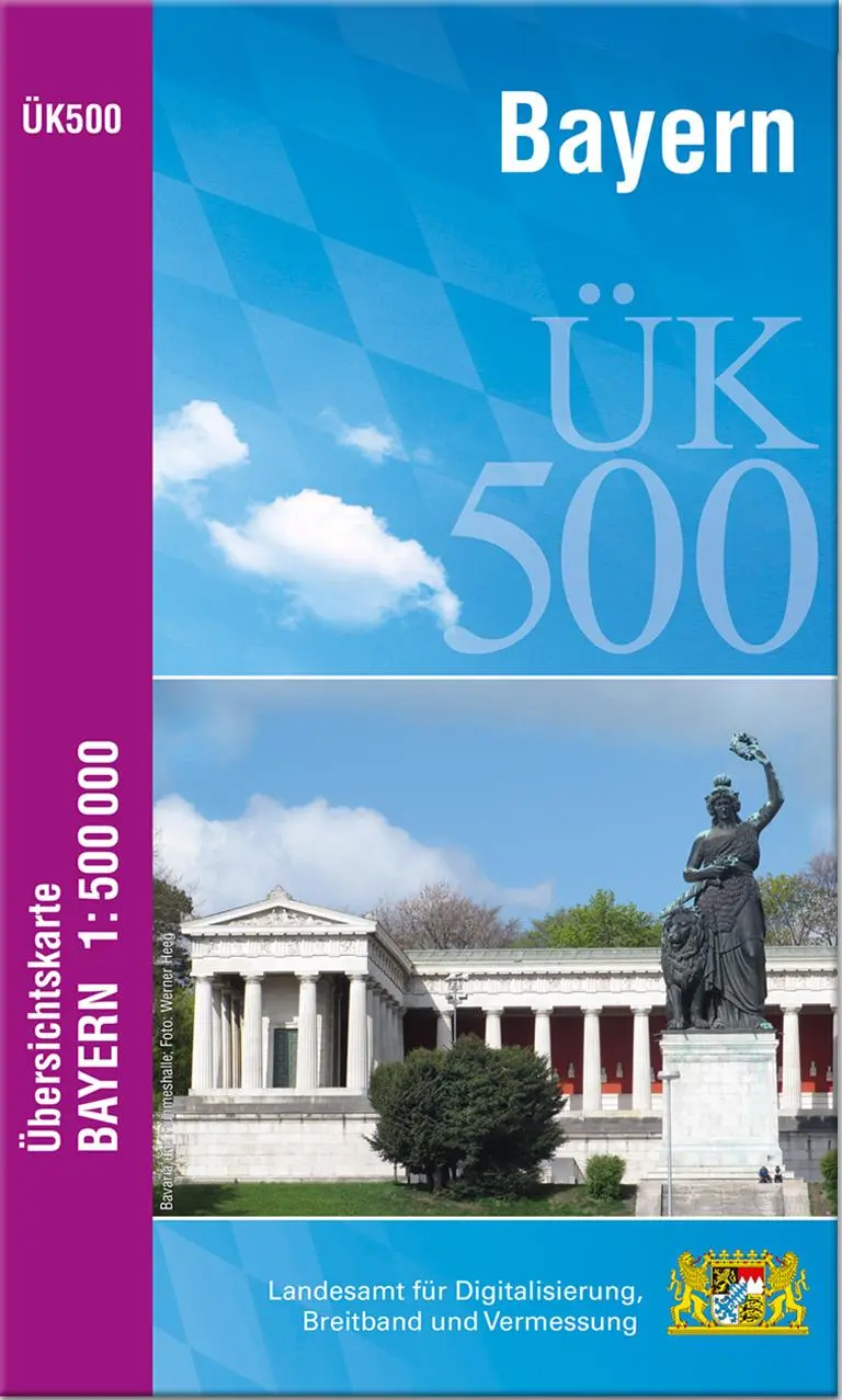 Cover: 9783987760983 | ÜK500 Amtliche Übersichtskarte von Bayern 1:500000 / ÜK500...