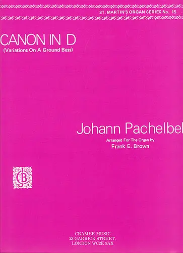 Cover: 9790220900983 | Canon - Organ Solo | Johann Pachelbel | Buch | Cramer Music