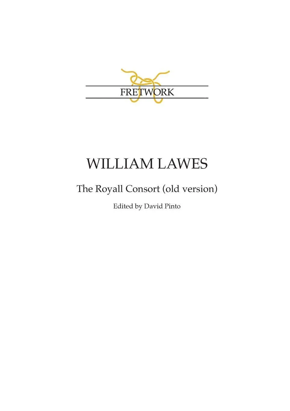 Cover: 9781898131083 | William Lawes | The Royall Consort (old version) | David Pinto | Buch