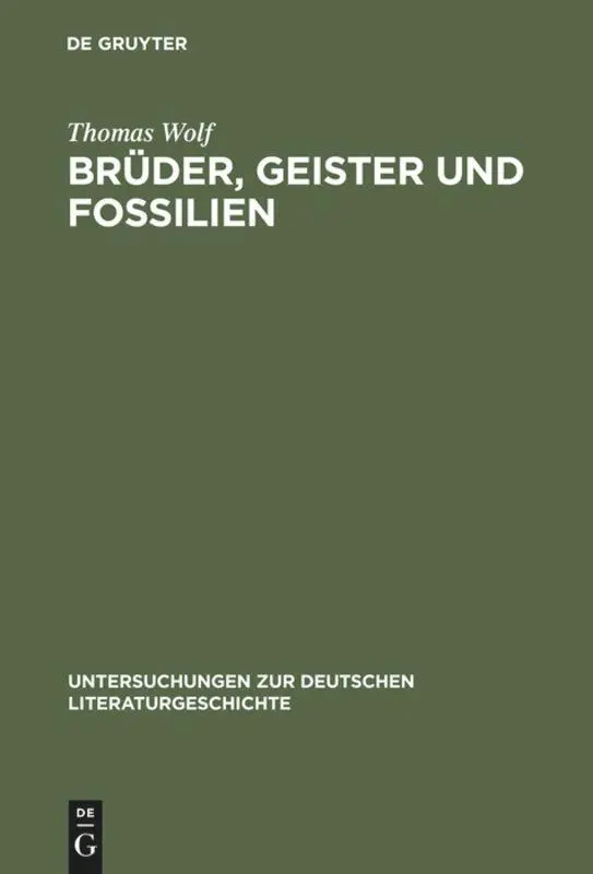 Cover: 9783484321083 | Brüder, Geister und Fossilien | Eduard Mörikes Erfahrungen der Umwelt