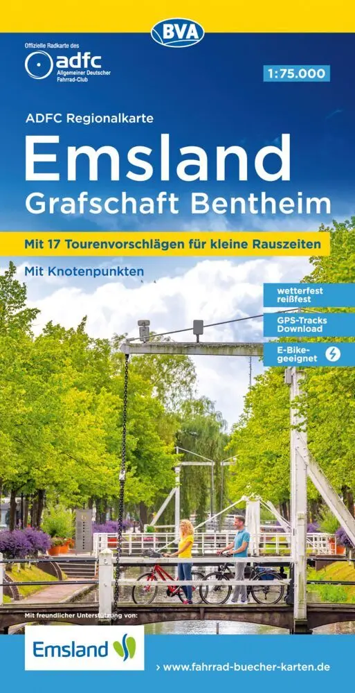 Cover: 9783969901083 | BVA ADFC Regionalkarte Emsland Grafschaft Bentheim, mit...