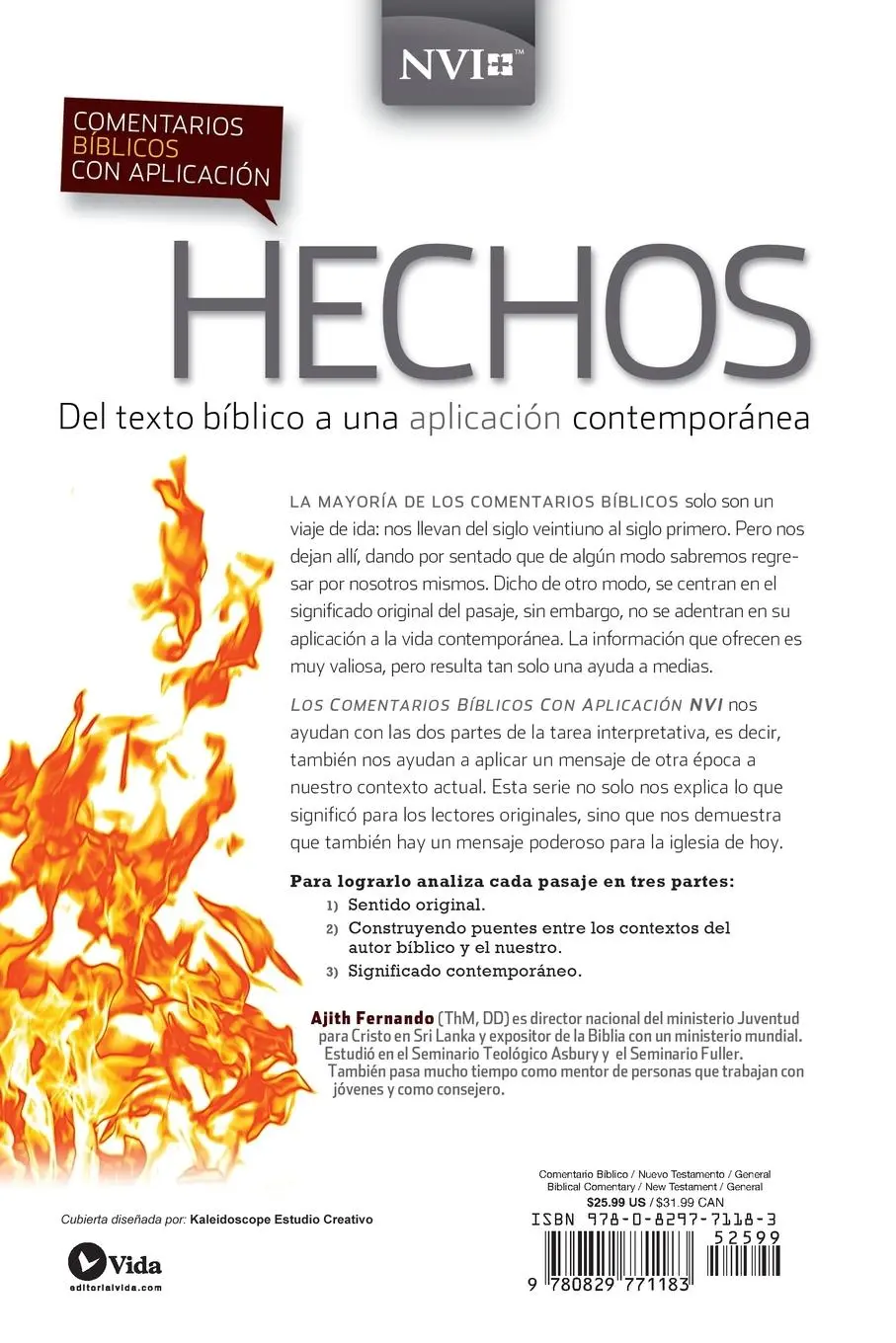Rückseite: 9780829771183 | Comentario bíblico con aplicación NVI Hechos | Ajith Fernando | Buch