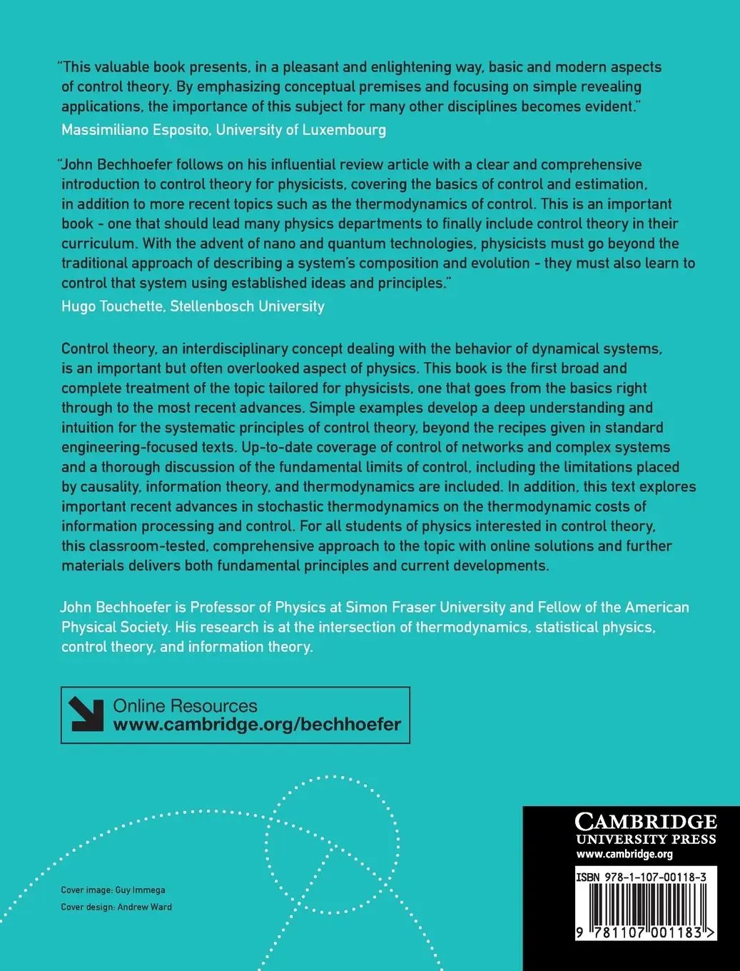 Rückseite: 9781107001183 | Control Theory for Physicists | John Bechhoefer | Buch | Gebunden