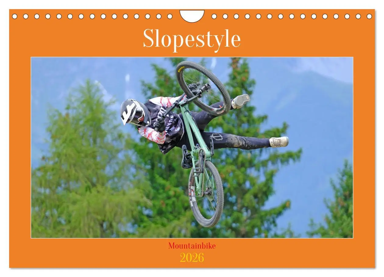 Cover: 9783457371183 | Slopestyle Mountainbike (Wandkalender 2026 DIN A4 quer), CALVENDO...