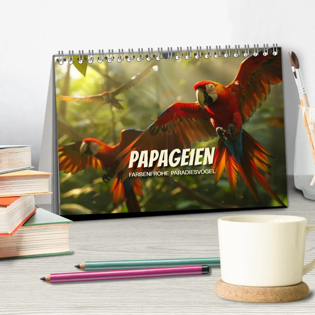 Bild: 9783457441183 | Papageien - Farbenfrohe Paradiesvögel (Tischkalender 2026 DIN A5...