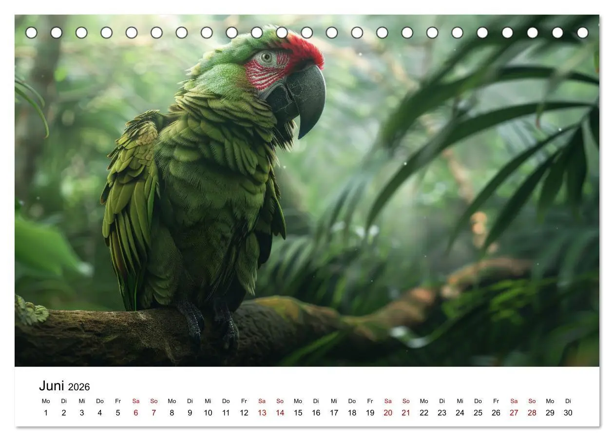 Bild: 9783457441183 | Papageien - Farbenfrohe Paradiesvögel (Tischkalender 2026 DIN A5...