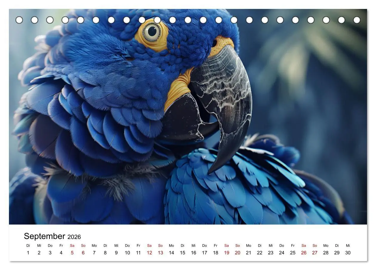 Bild: 9783457441183 | Papageien - Farbenfrohe Paradiesvögel (Tischkalender 2026 DIN A5...