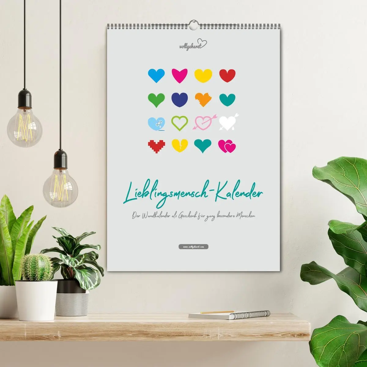 Bild: 9783516391183 | vollgeherzt: Lieblingsmensch-Kalender - Der Wandkalender als...