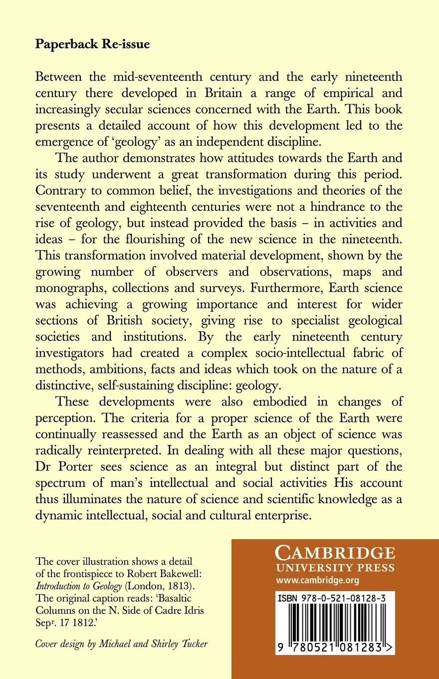 Rückseite: 9780521081283 | The Making of Geology | Earth Science in Britain 1660 1815 | Porter