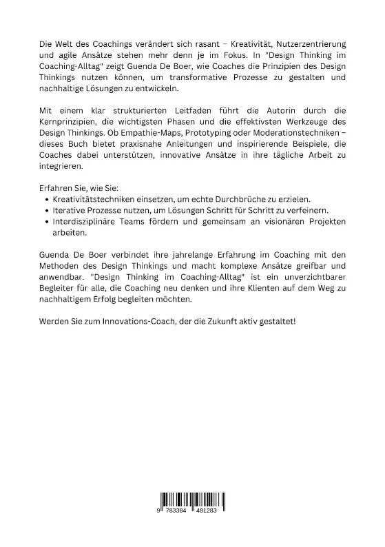 Rückseite: 9783384481283 | Design Thinking im Coaching-Alltag | Guenda de Boer | Taschenbuch