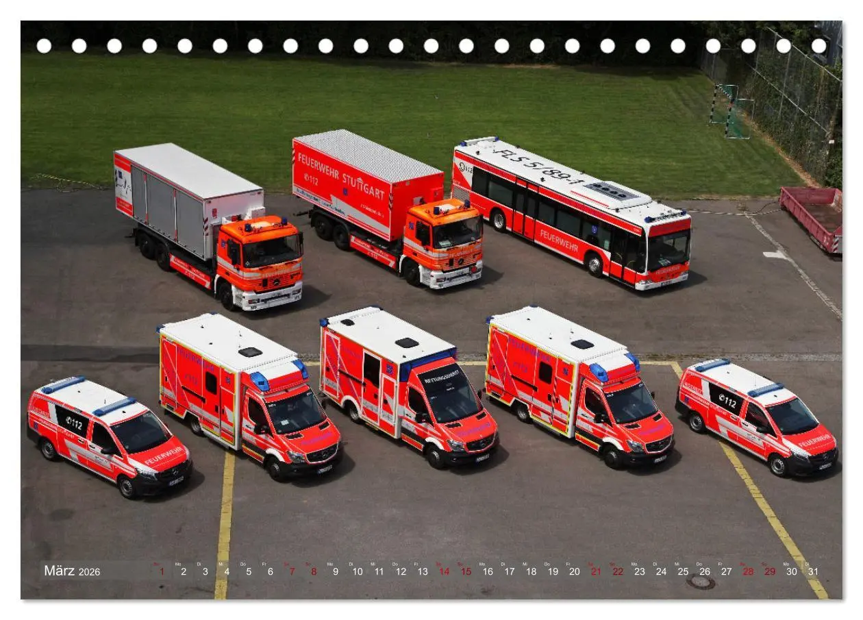Bild: 9783457431283 | Einsatzfahrzeuge der Feuerwehr Stuttgart (Tischkalender 2026 DIN A5...