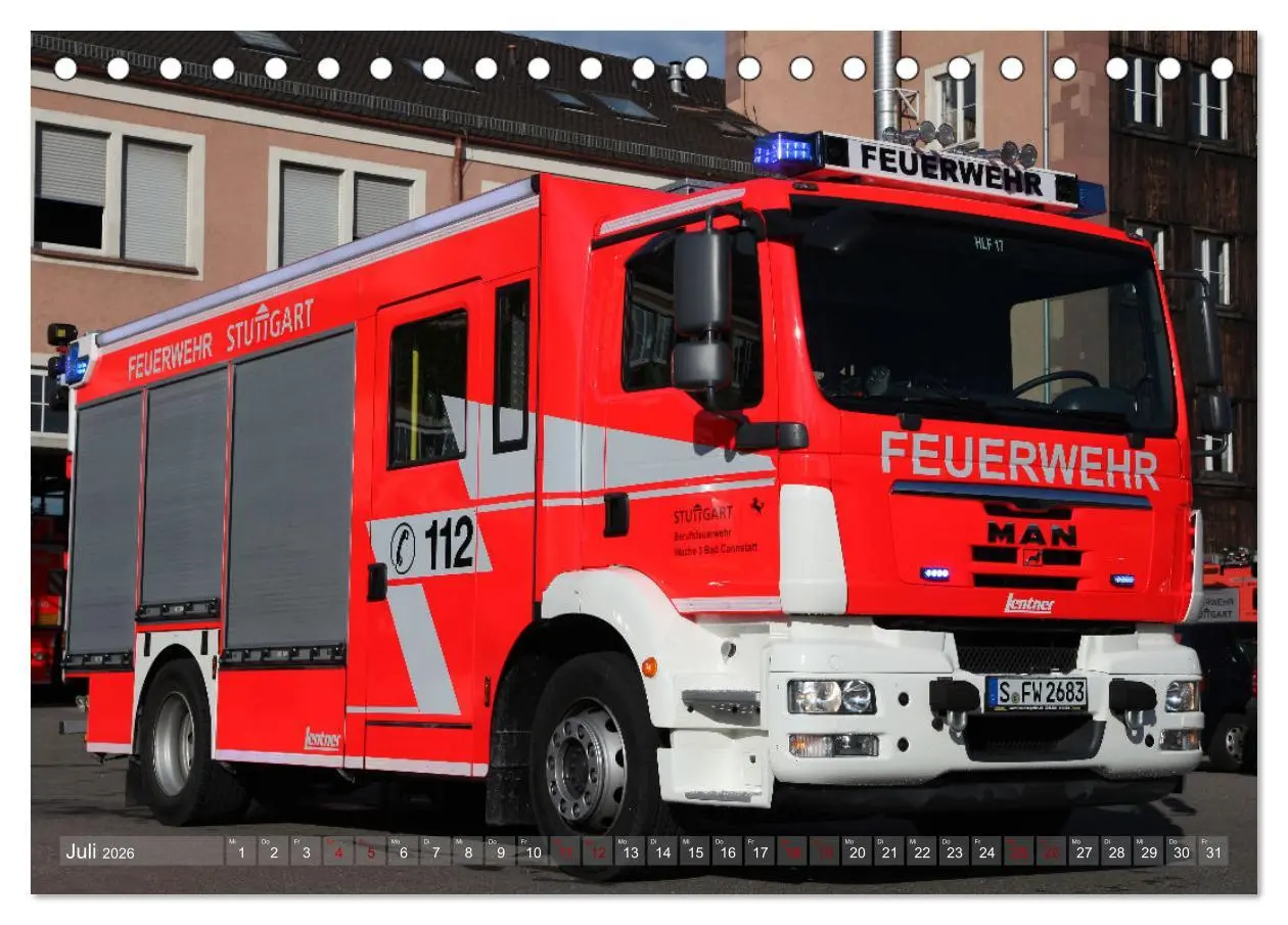 Bild: 9783457431283 | Einsatzfahrzeuge der Feuerwehr Stuttgart (Tischkalender 2026 DIN A5...