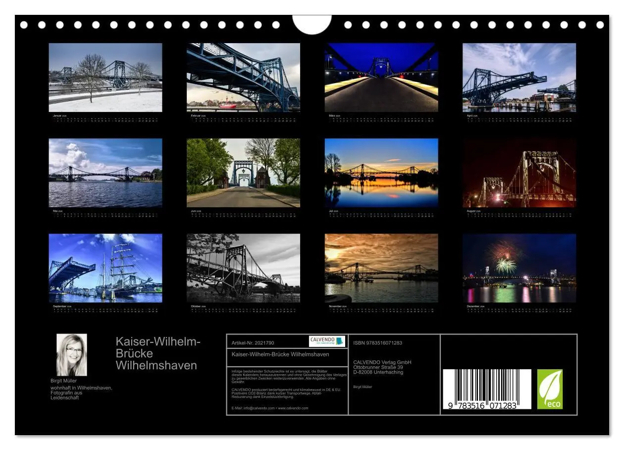 Bild: 9783516071283 | Kaiser-Wilhelm-Brücke Wilhelmshaven (Wandkalender 2026 DIN A4...