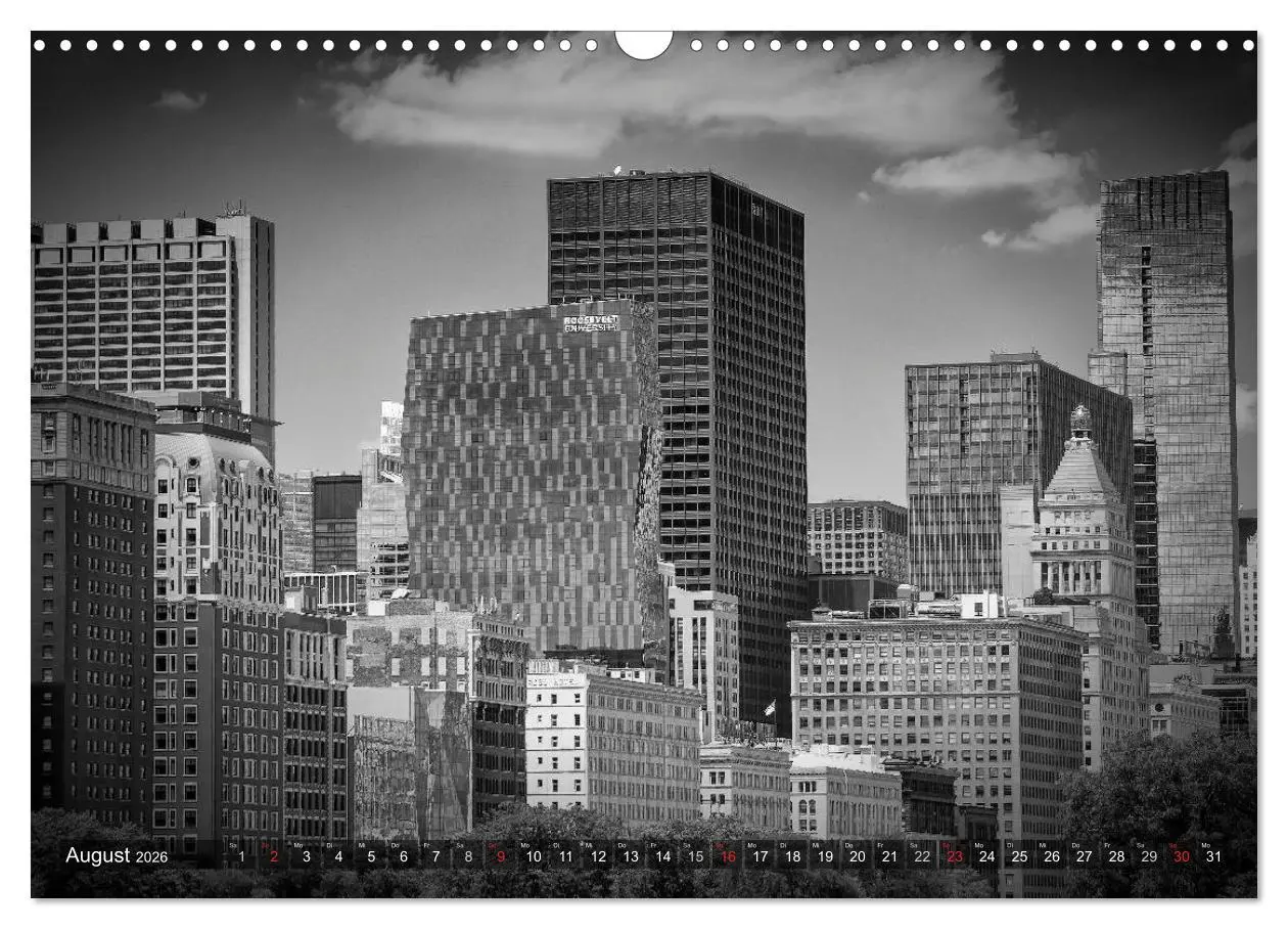 Bild: 9783516211283 | CHICAGO Monochrom (Wandkalender 2026 DIN A3 quer), CALVENDO...