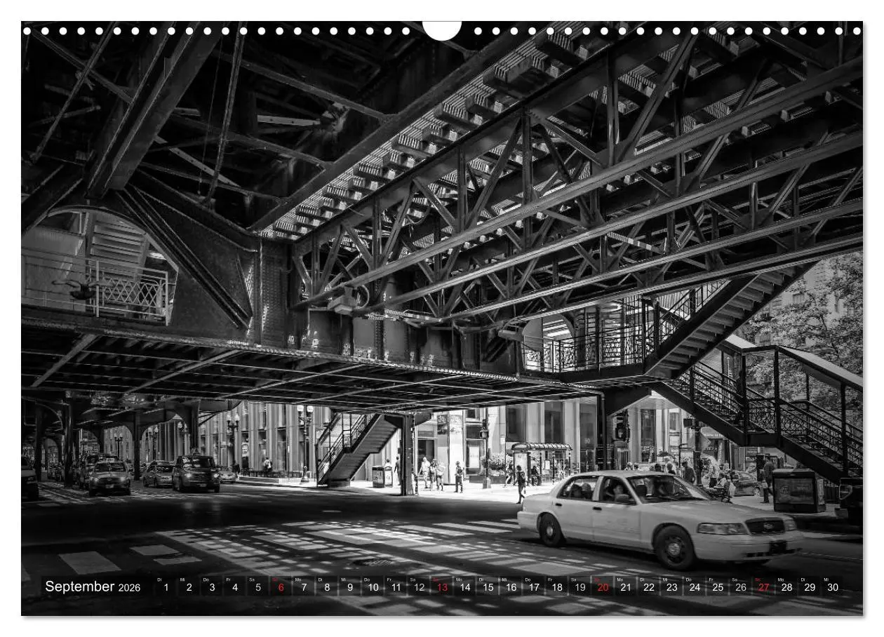 Bild: 9783516211283 | CHICAGO Monochrom (Wandkalender 2026 DIN A3 quer), CALVENDO...
