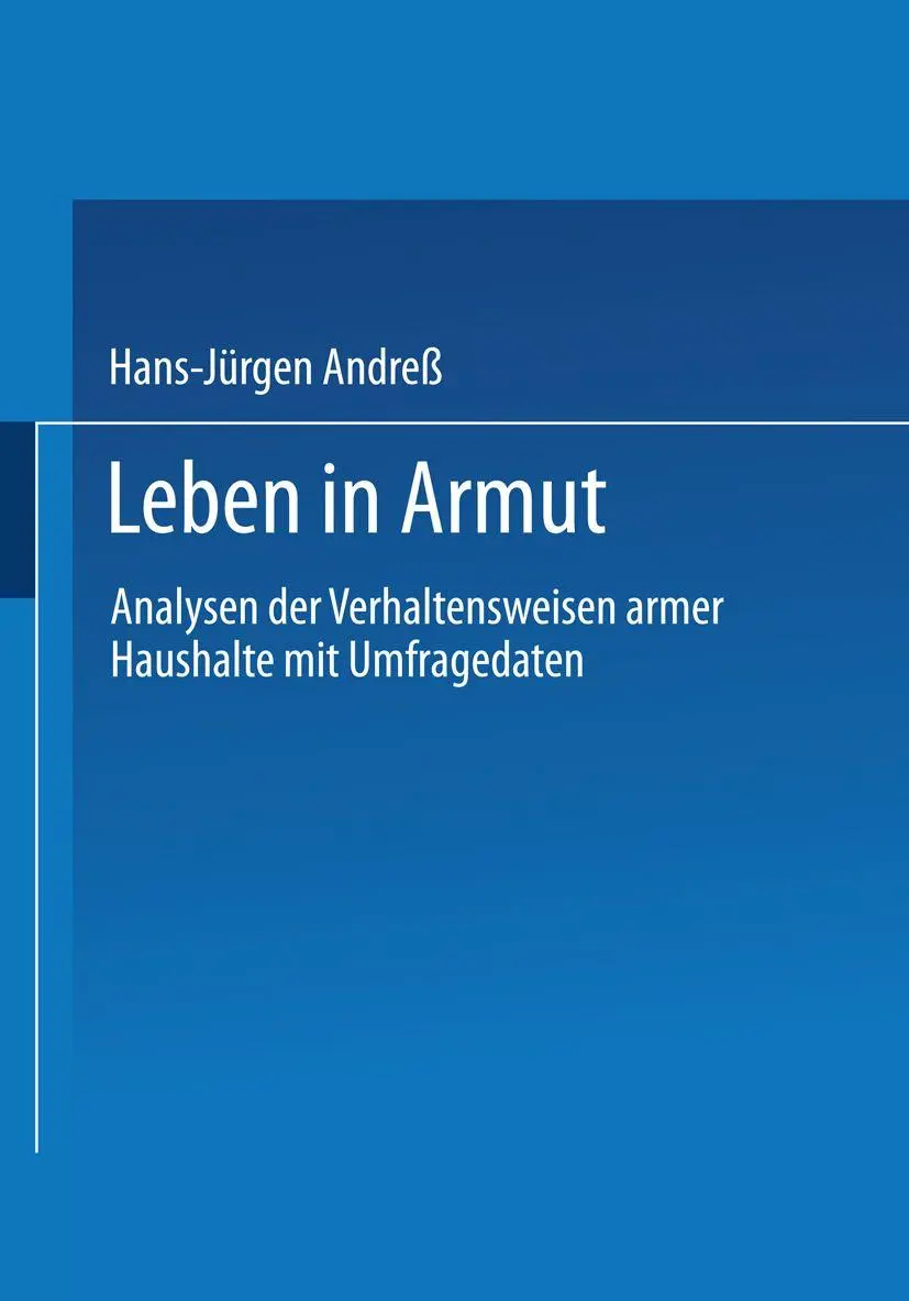 Cover: 9783531131283 | Leben in Armut | Hans-Jürgen Andreß | Taschenbuch | 371 S. | Deutsch