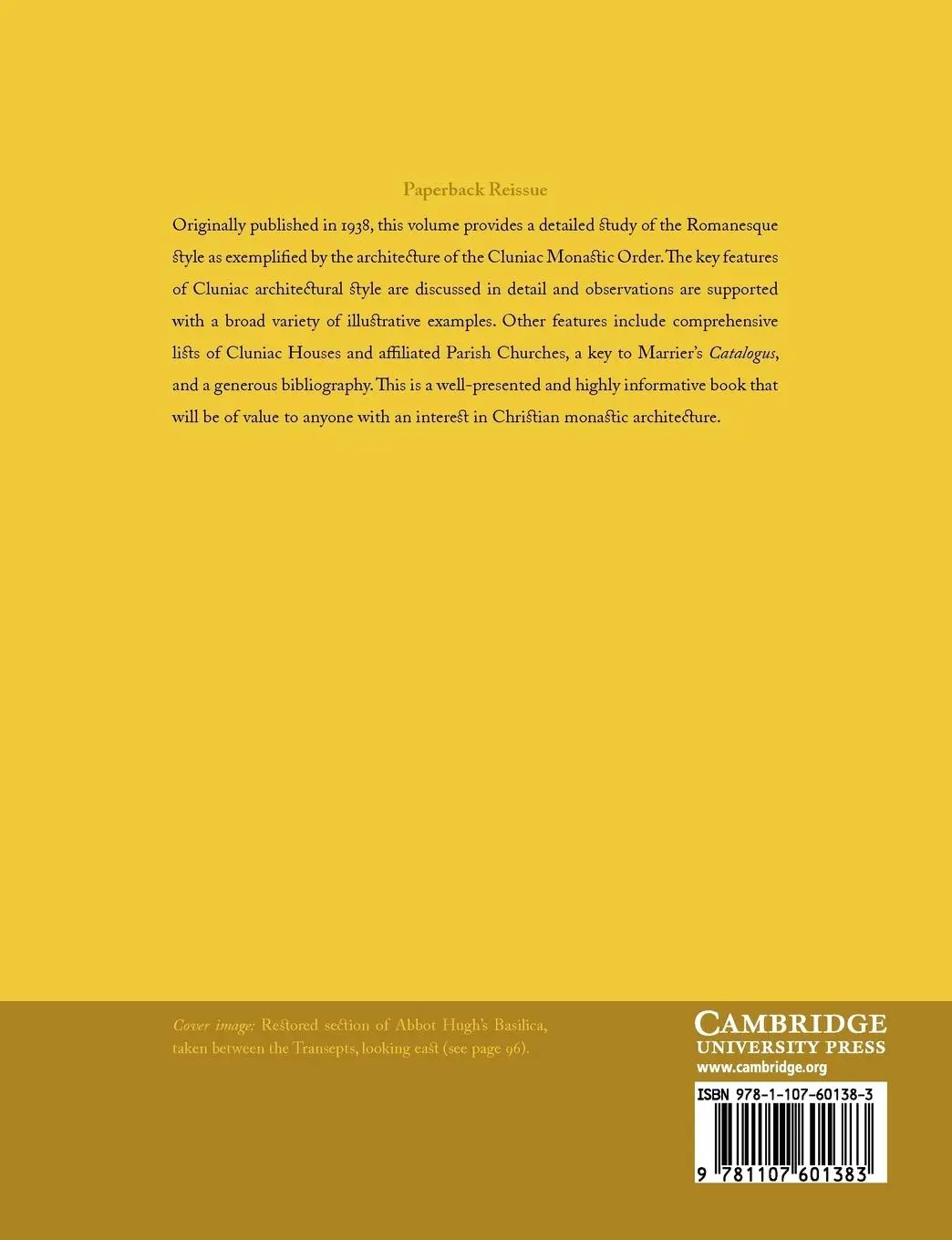 Rückseite: 9781107601383 | The Romanesque Architecture of the Order of Cluny | Joan Evans | Buch
