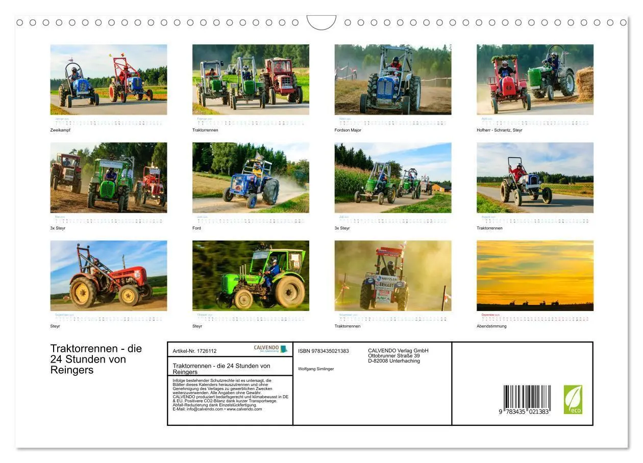 Bild: 9783435021383 | Traktorrennen - die 24 Stunden von Reingers (Wandkalender 2025 DIN...