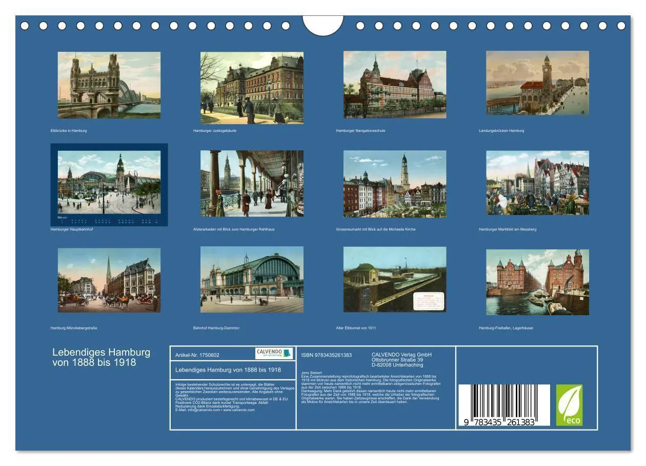 Bild: 9783435261383 | Lebendiges Hamburg von 1888 bis 1918 (Wandkalender 2025 DIN A4...