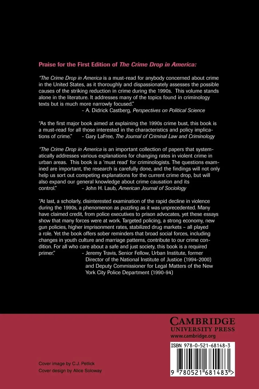 Rückseite: 9780521681483 | The Crime Drop in America | Alfred Blumstein (u. a.) | Taschenbuch