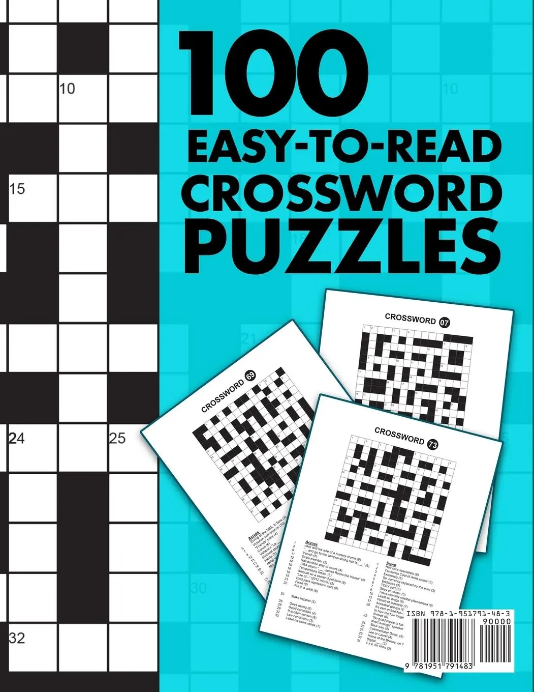 Rückseite: 9781951791483 | 100 Easy-To-Read Crossword Puzzles | Challenge Your Brain | Game Nest