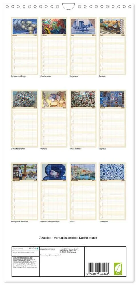Bild: 9783457101483 | Familienplaner 2025 - Azulejos - Portugals beliebte Kachel Kunst...