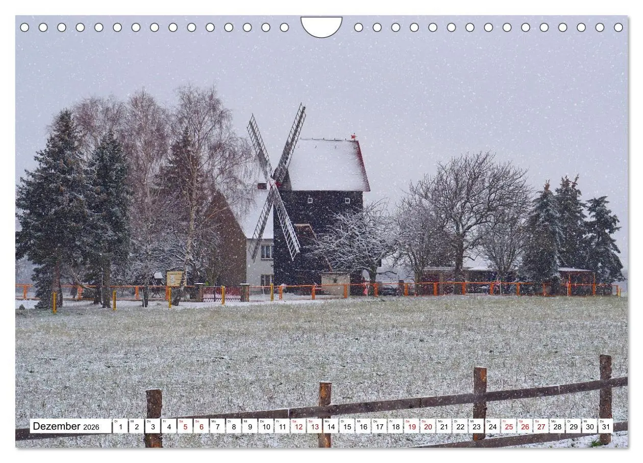 Bild: 9783457651483 | Wind- und Wassermühlen in Sachsen (Wandkalender 2026 DIN A4 quer),...