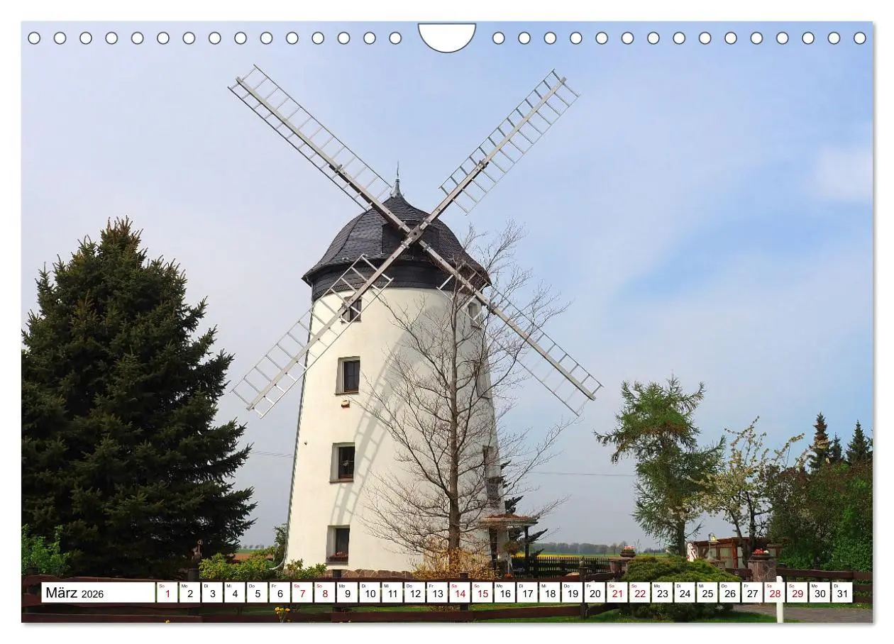 Bild: 9783457651483 | Wind- und Wassermühlen in Sachsen (Wandkalender 2026 DIN A4 quer),...