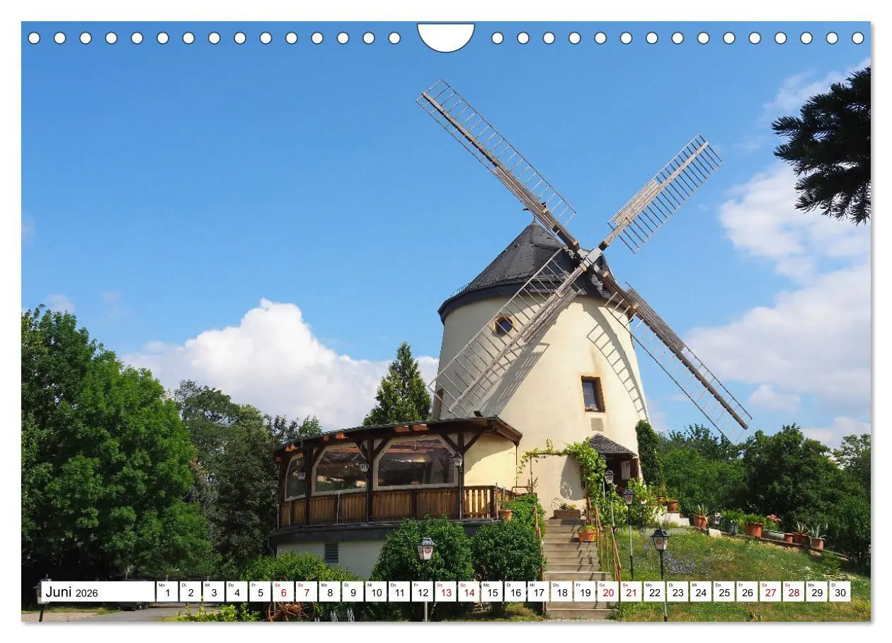 Bild: 9783457651483 | Wind- und Wassermühlen in Sachsen (Wandkalender 2026 DIN A4 quer),...