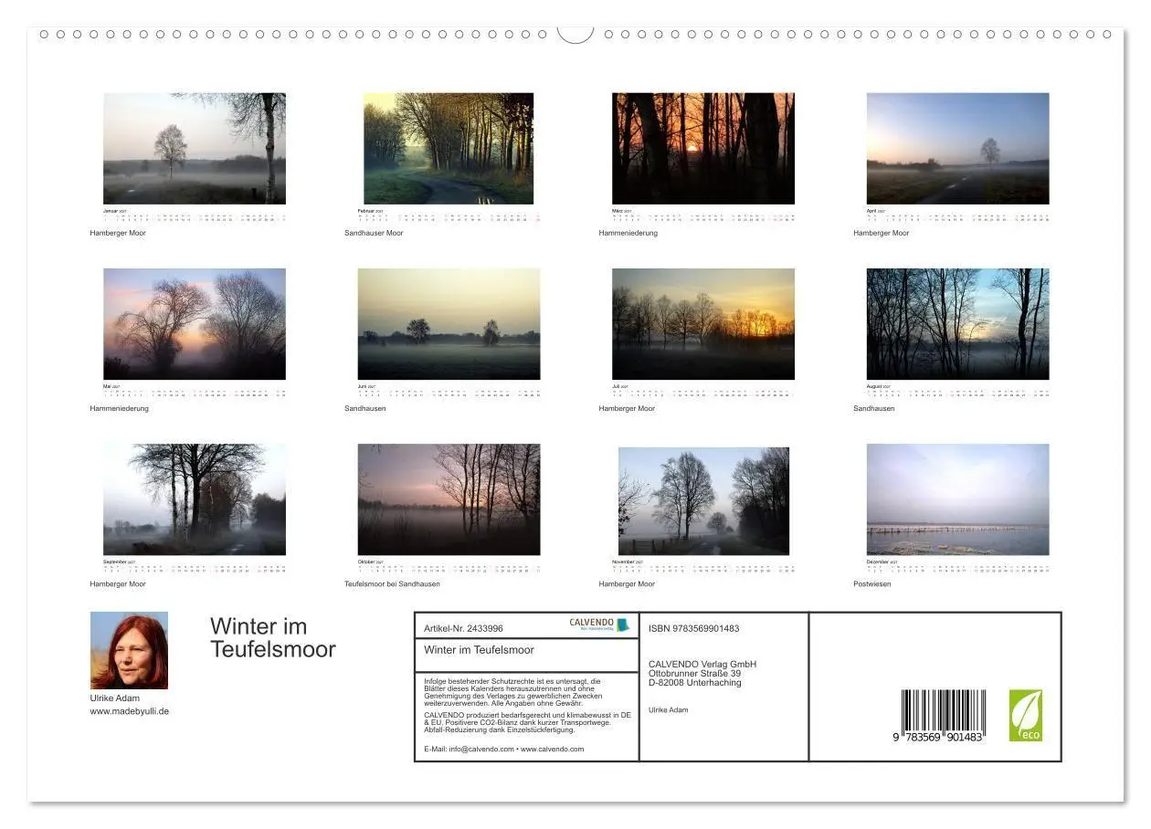 Bild: 9783569901483 | Winter im Teufelsmoor (hochwertiger Premium Wandkalender 2027 DIN...