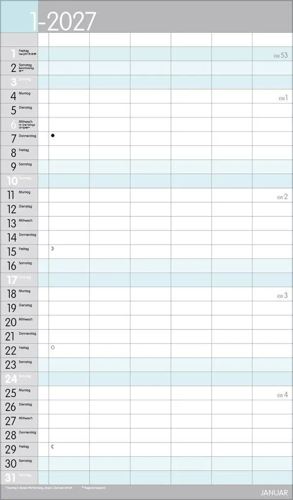 Bild: 9783819301483 | XL Familienplaner Pastell 2027 | Verlag Korsch | Kalender | 14 S.