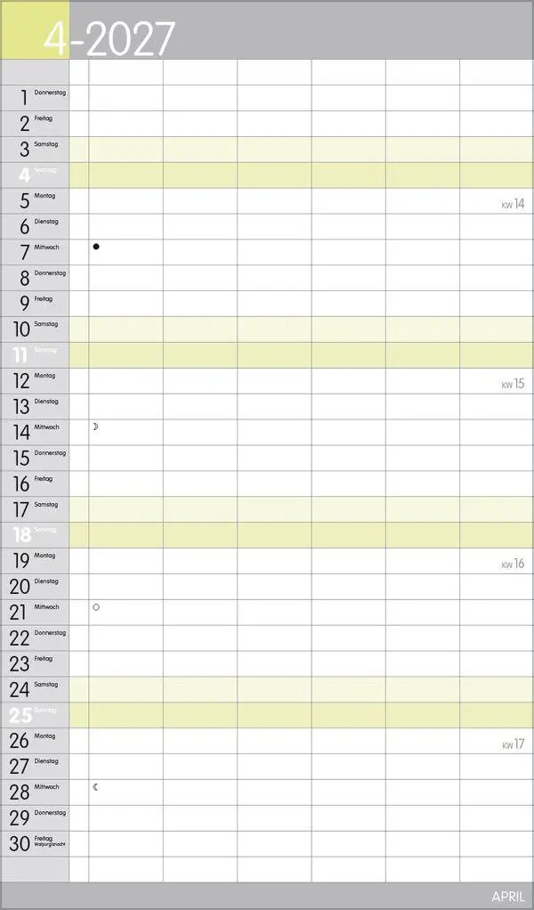 Bild: 9783819301483 | XL Familienplaner Pastell 2027 | Verlag Korsch | Kalender | 14 S.