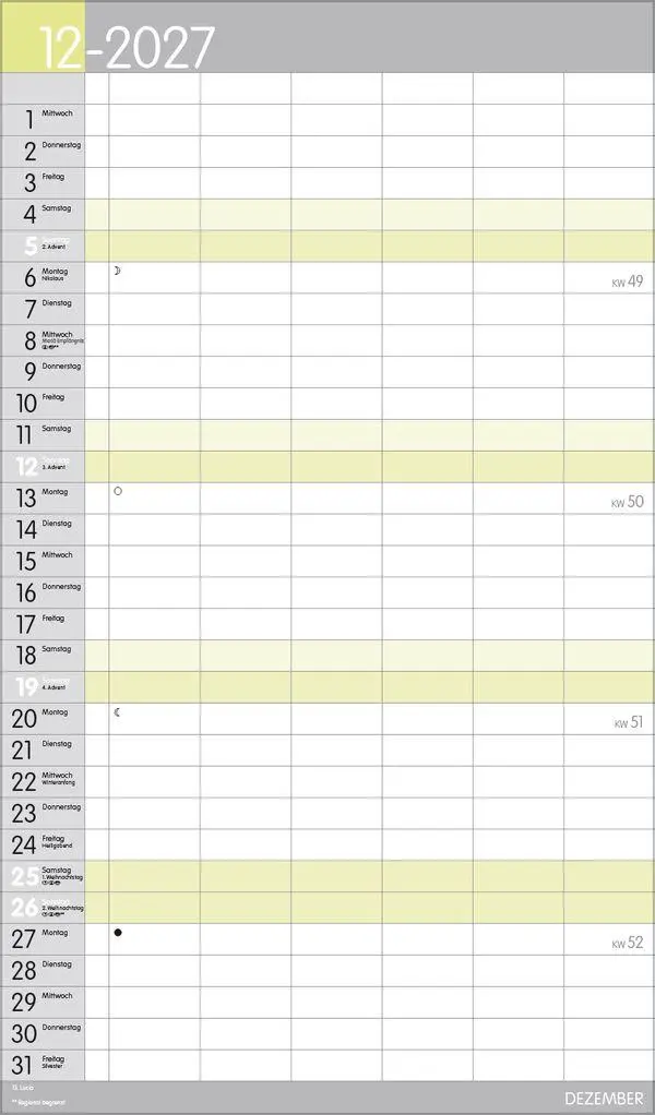 Bild: 9783819301483 | XL Familienplaner Pastell 2027 | Verlag Korsch | Kalender | 14 S.