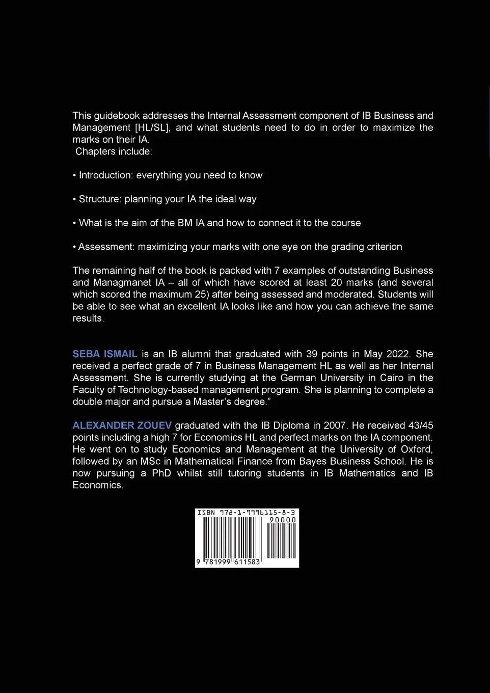 Rückseite: 9781999611583 | IB Business Management | Seba Ismail (u. a.) | Taschenbuch | Englisch