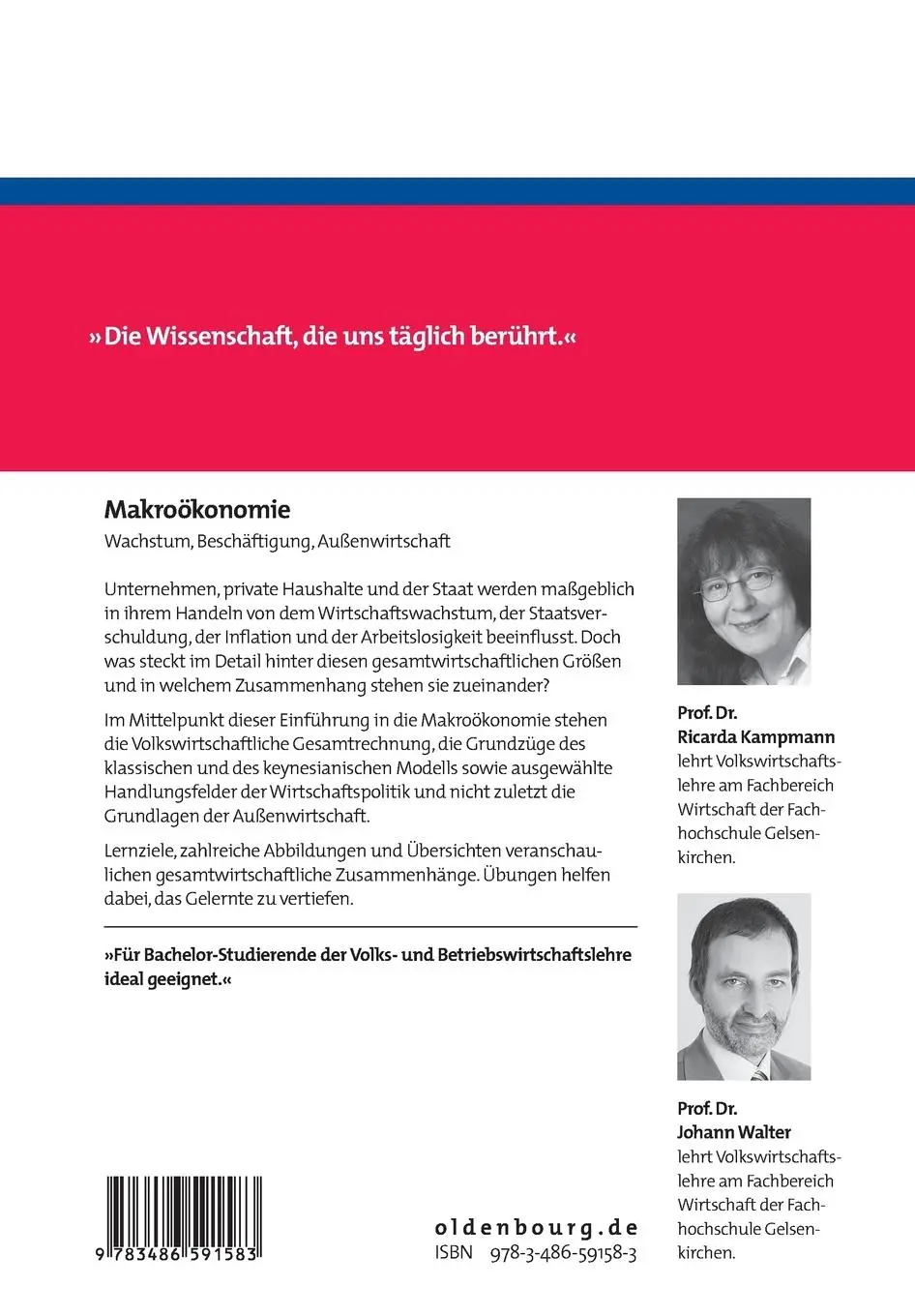 Rückseite: 9783486591583 | Makroökonomie | Wachstum, Beschäftigung, Außenwirtschaft | Taschenbuch