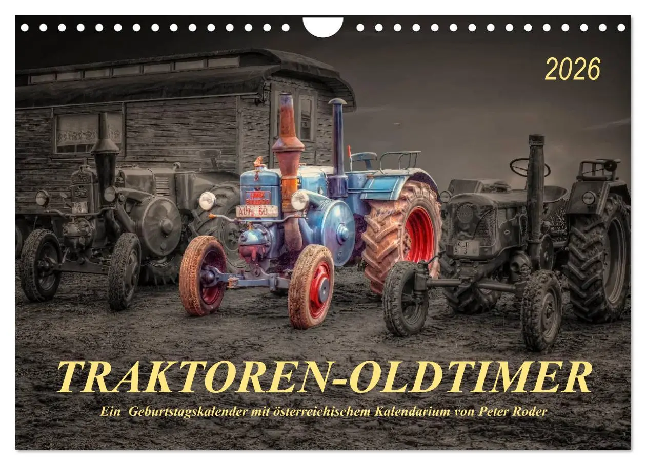 Cover: 9783516041583 | Traktoren - Oldtimer (Wandkalender 2026 DIN A4 quer), CALVENDO...