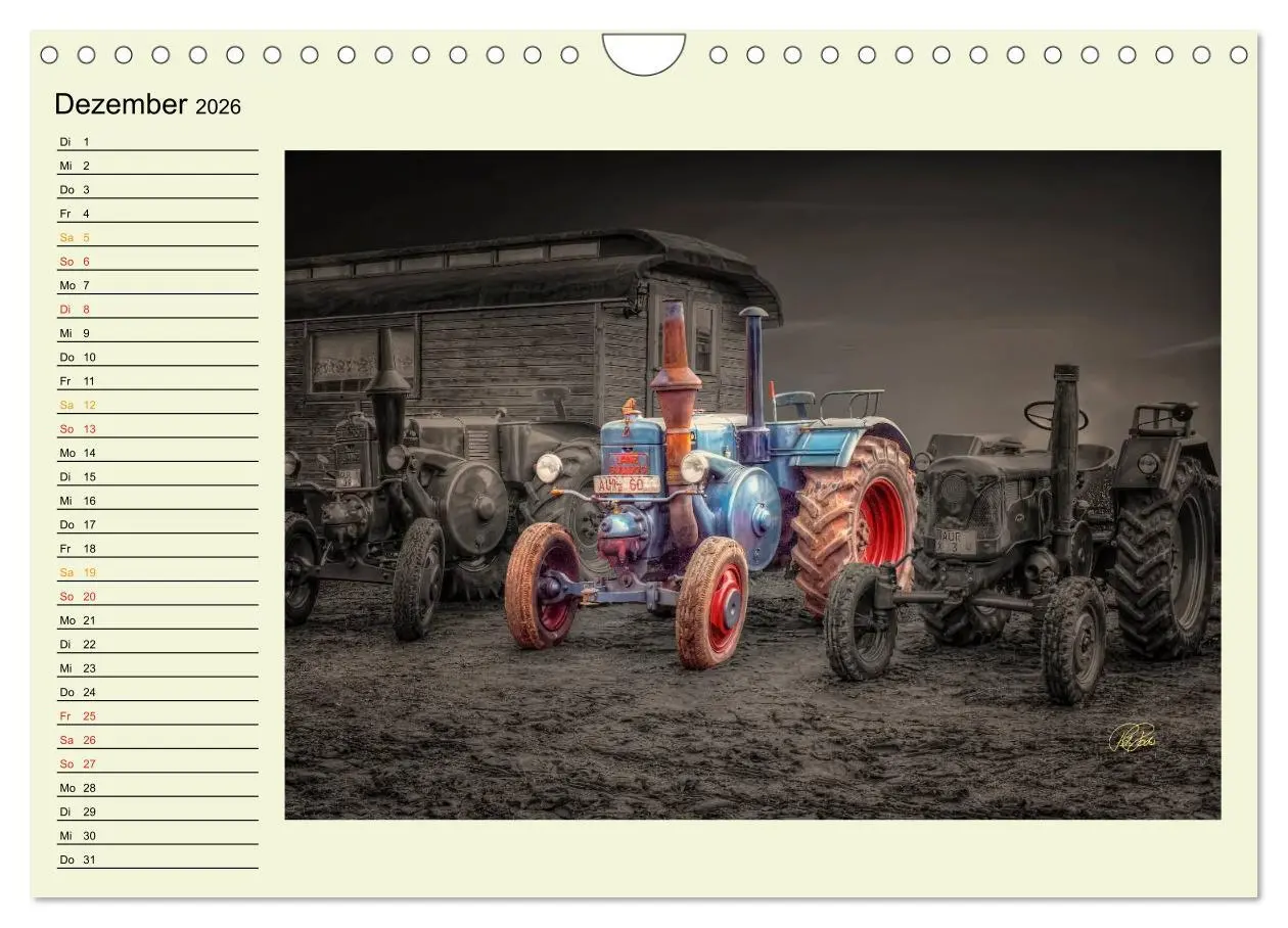 Bild: 9783516041583 | Traktoren - Oldtimer (Wandkalender 2026 DIN A4 quer), CALVENDO...