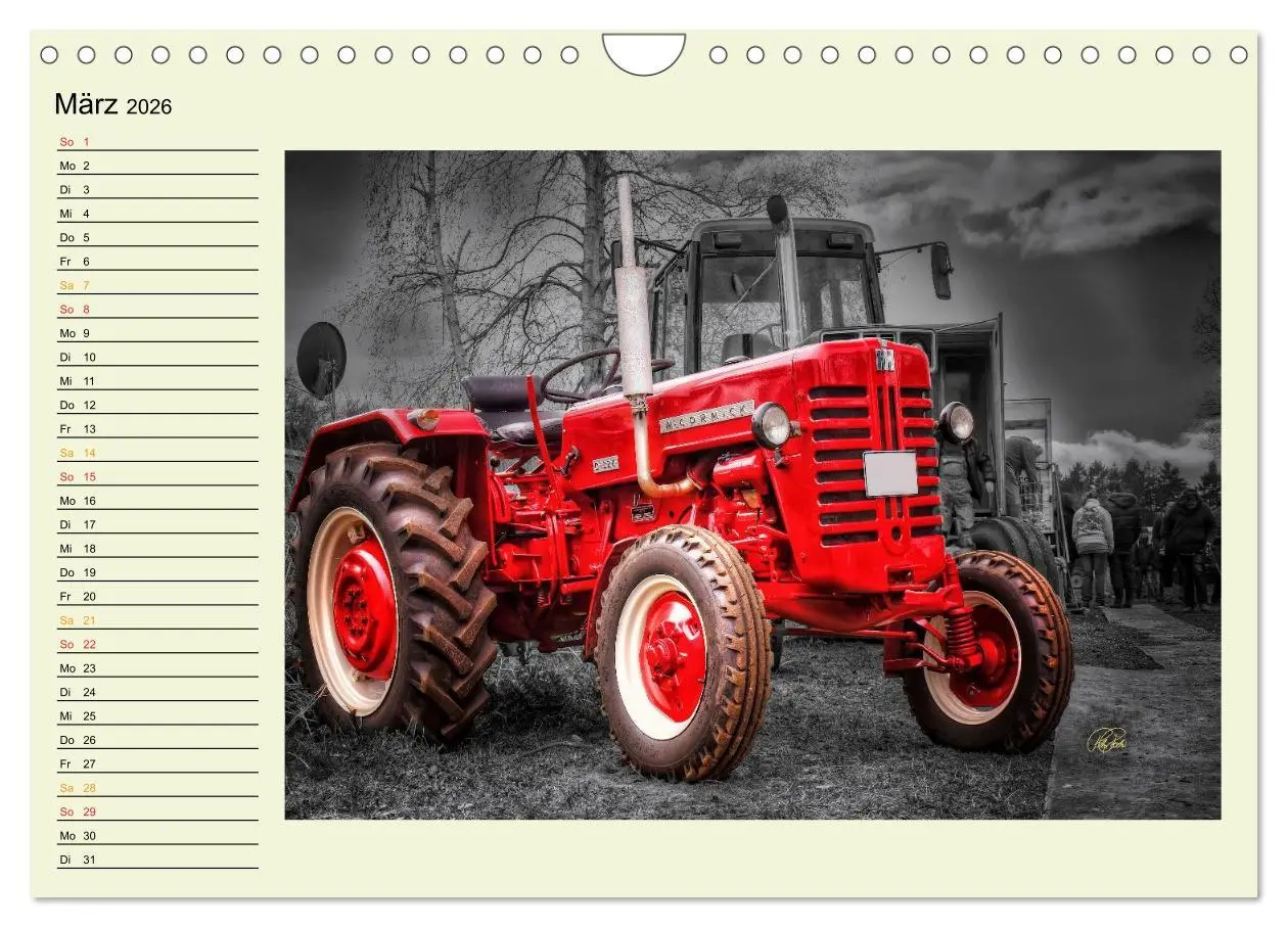 Bild: 9783516041583 | Traktoren - Oldtimer (Wandkalender 2026 DIN A4 quer), CALVENDO...