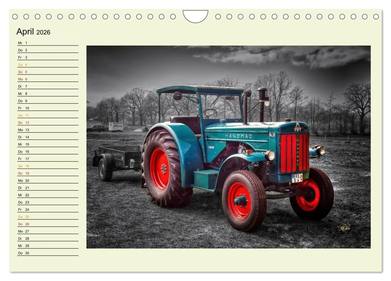 Bild: 9783516041583 | Traktoren - Oldtimer (Wandkalender 2026 DIN A4 quer), CALVENDO...