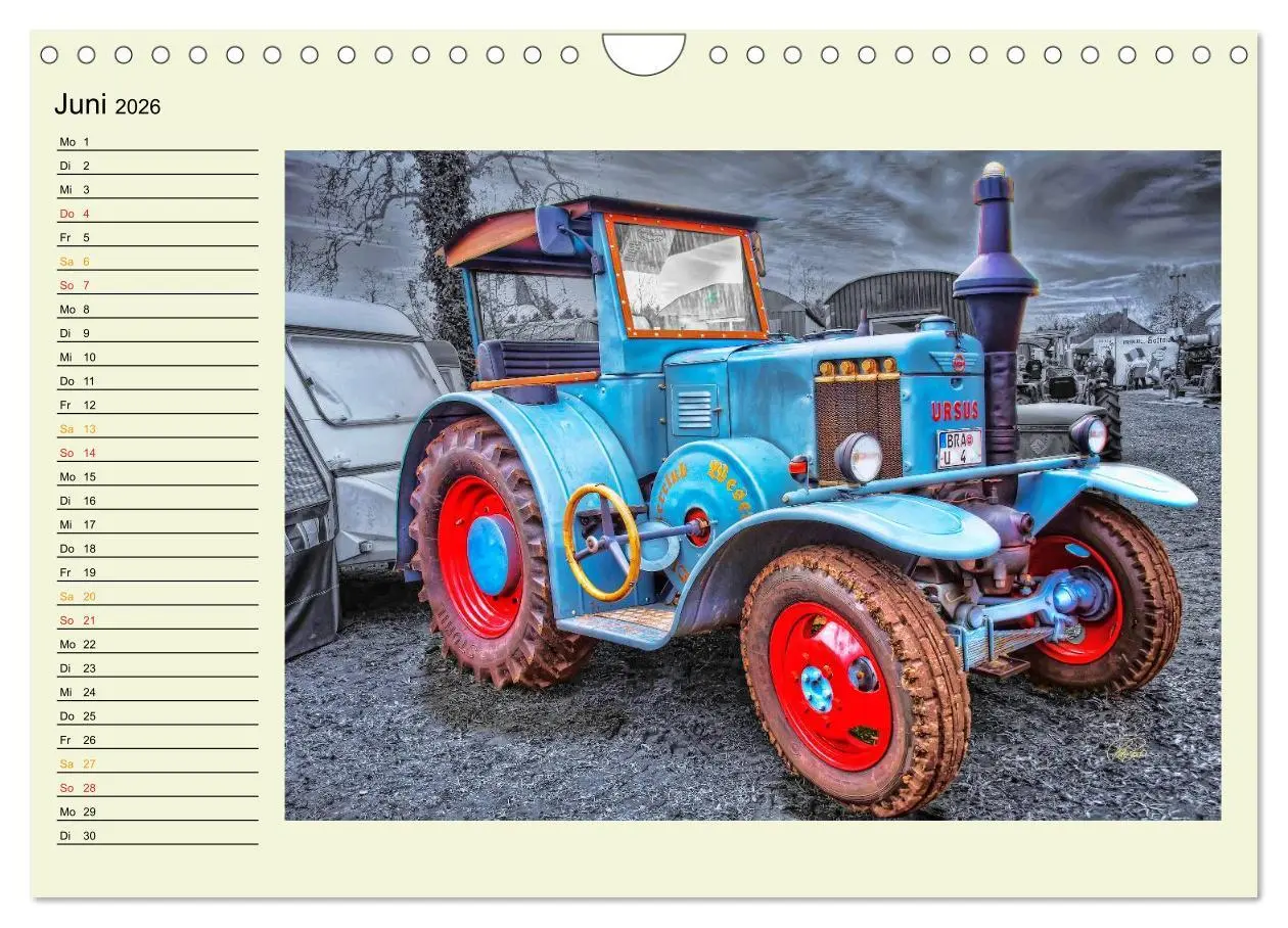 Bild: 9783516041583 | Traktoren - Oldtimer (Wandkalender 2026 DIN A4 quer), CALVENDO...